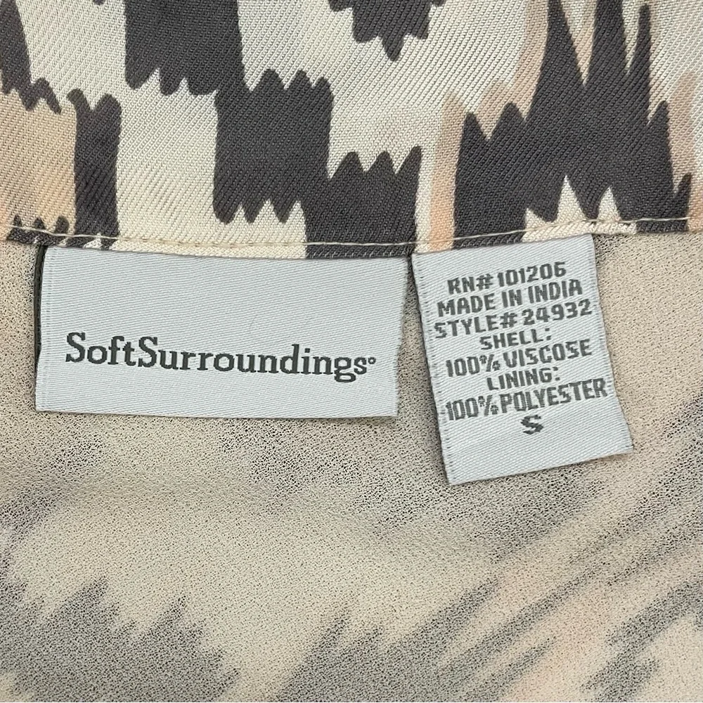 Soft Surroundings Geometric Aztec Print Maxi Skirt Lined Size Small.